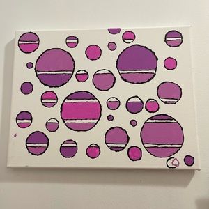 beautiful portrait of circles with purple and pink colors